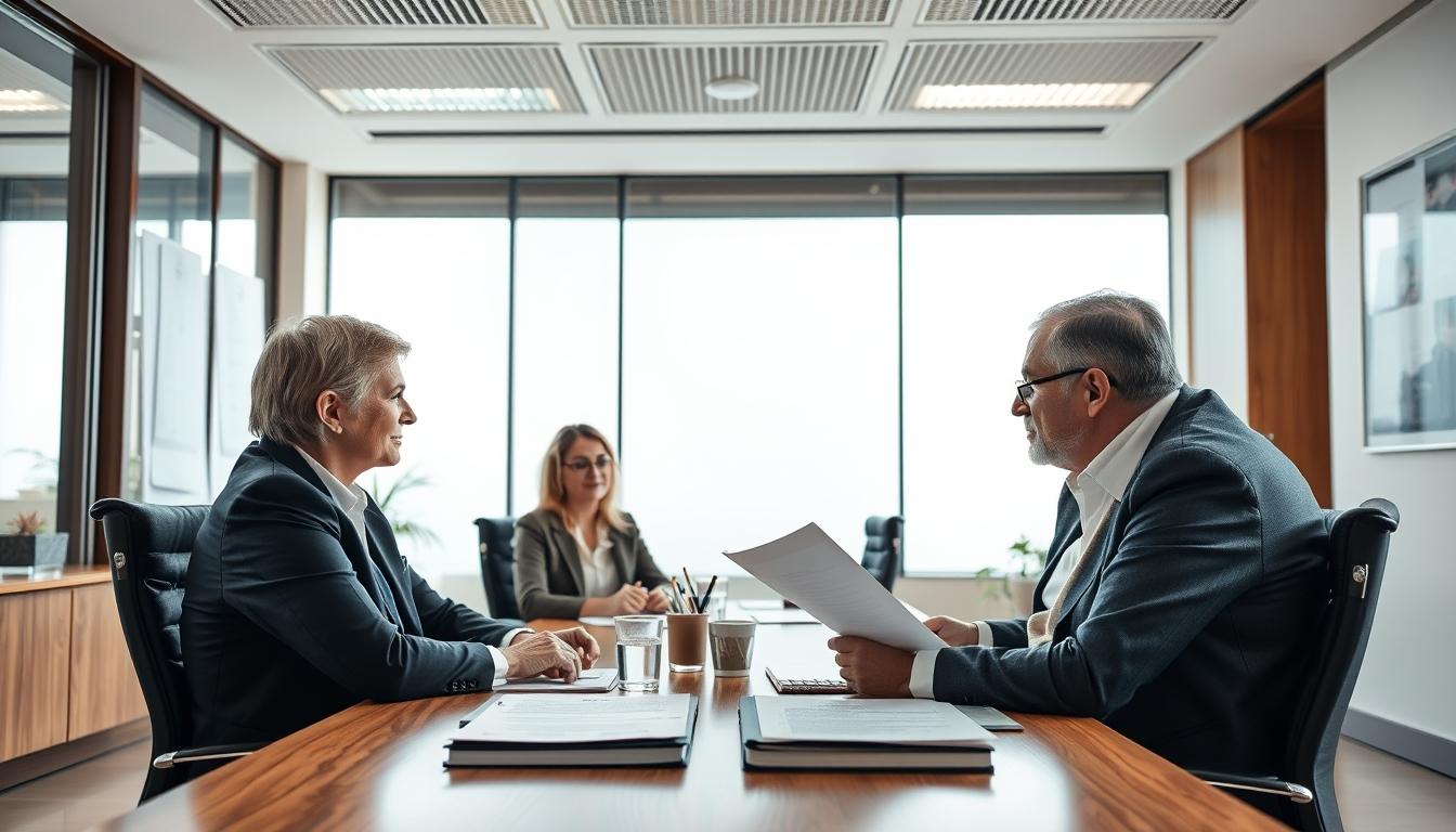 Family examining legal paperwork
